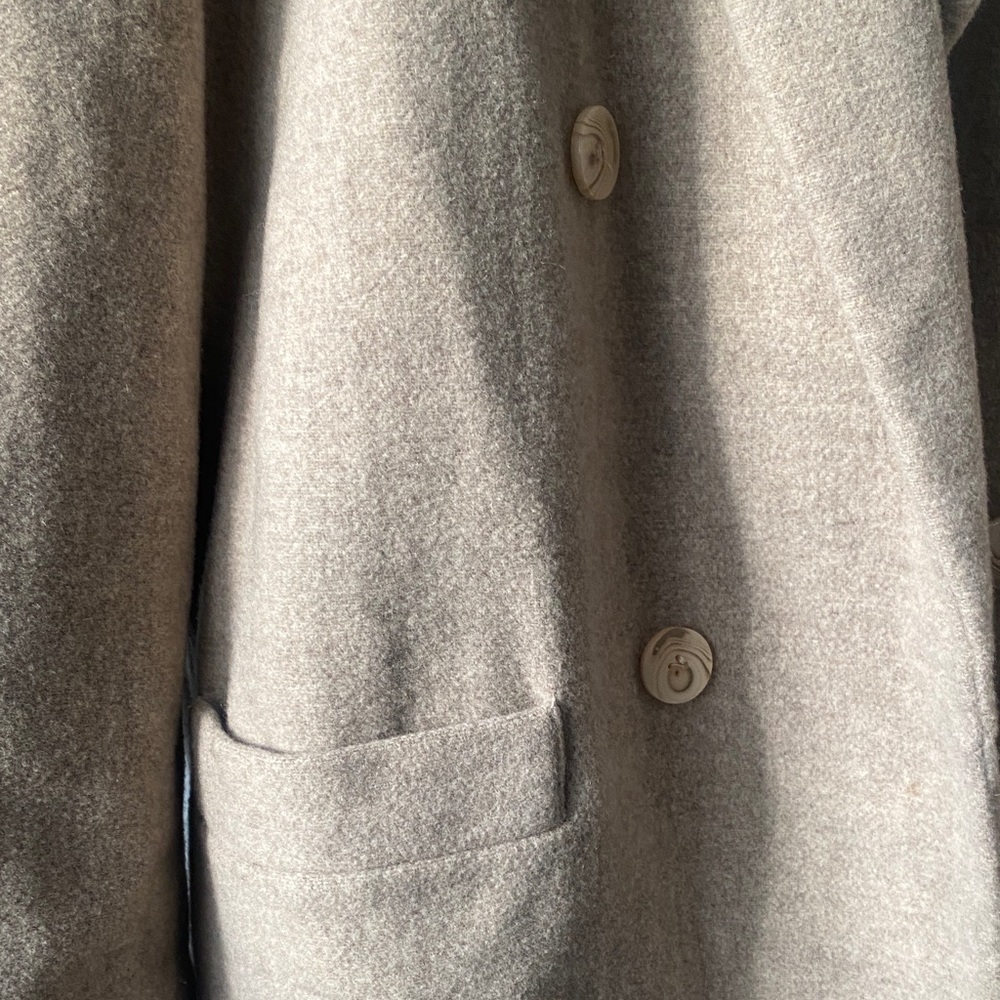 Classic Beige Women's Pea Coat - Picture 3 of 7